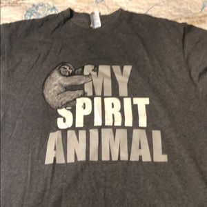 Gray and white my spirit animal shirt:)